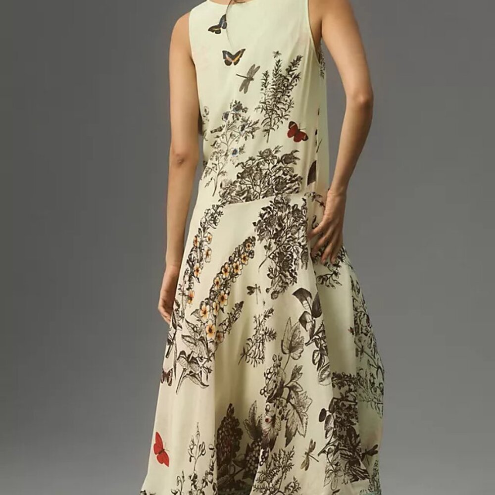 Anthropologie Kavita BHARTIA SLEEVELESS A-LINE FLORAL MAXI DRESS 1X Stunning